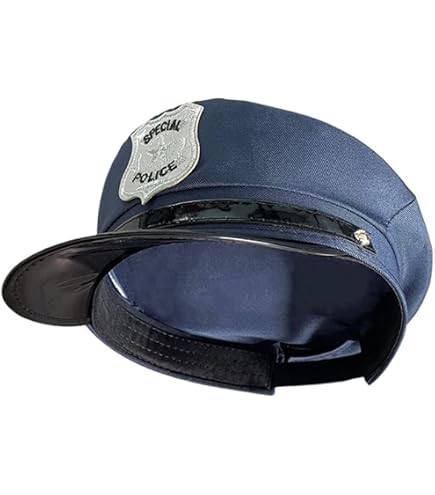 Amazon.co.jp: 警官帽子 ポリスハット 頭囲 56Cm 警察官 コスプレ