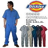 代引き可！【Dickies】ディッキーズ 半袖 カバーオール つなぎ SHORT SLEEVE COVERALLS 「33999」 色:BLUE サイズ:L