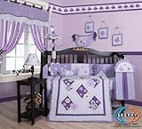 Boutique Brand New GEENNY Lavender Butterfly 13PCS Baby Nursery CRIB BEDDING SET by GEENNY [並行輸入品]