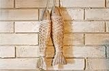 Only 2 Pieces Nautical Wooden Fish Wall Hanging Ornaments Home Wall Decor Hanger Gift [並行輸入品]