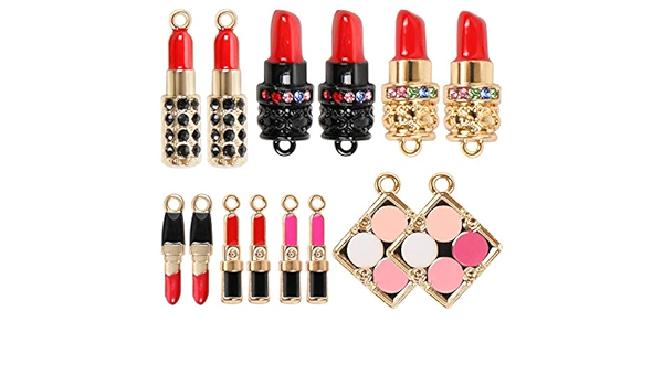 てなグッズや 特別価格送料無料kissbuty リップスティックメイクアップチャームペンダント 14個 エナ チャーム Sutevalle Org