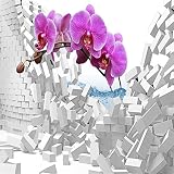 Sproud 絵画家の装飾の梅白いレンガ造りのアート Murales De 剥き 3 D 壁紙ホテル背景モダンな壁画の部屋 350 Cmx 245 Cm の生活のために