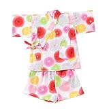 [クリーム デ ココ] 菊柄 綿紅梅 女の子 甚平 綿100% 日本製 (80, ピンク)