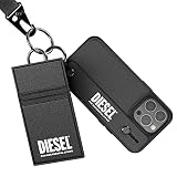 DIESEL iPhone XR ケース ハンドストラップ スマホケース グリップ & タンド付 FW20 （ディーゼル ブランド iPhoneXR, ブラック）