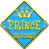 COOL PRINCE JEWEL non personalised novelty baby on board car window sign. by Just The Occasion