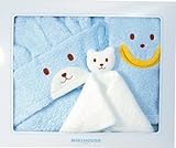 ミキハウスファースト バスポンチョセット ブルー 40-3802-508