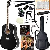 HONEY BEE ハニービー アコースティックギター ウエスタンギタータイプ W-15/BK 初心者入門16点セット