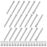 M METERXITY 20セット 六角ボルト・ナット・平ワッシャー・ロックワッシャーセット M6x85mm ステンレス鋼製 機械/設備用メトリックボルトアソートメント