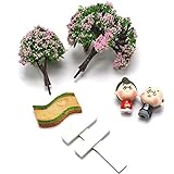 老夫婦とりんごの木 ミニフィギュア テラリウム ミニチュア セット【並行輸入品】