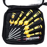 FancyAuto 多機能　ねじ回し　〈電〉テスト・ペンシル　ドライバーセット　ねじ　コンピュータ　ビデオ　バードディスク　カメラ　家電　修理　工具　ハンダ補正　収納バック付き　道具