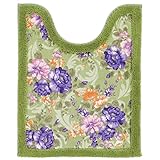 センコー クイーンローズ ロングトイレマット 約75×60cm グリーン 抗菌 防臭 日本製 35512