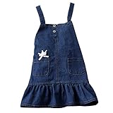 デニムストラップドレス 女の子 デニムオーバーオール ショルダーストジーンズ デニムサロペット 吊りスカート 110cm Gaorui（ガオルイ）
