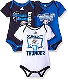NBA Infant Oklahoma City Thunder 3 pt。ボディスーツセット、12ヶ月、ダークネイビー