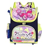 Vere Gloria Butterfly School Backpack Bag for Primary Girl Students(blue) [並行輸入品]