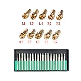 Lovoski 真ちゅう　電動研掘削　　30Pcs電動研削ヘッド3mmシャンク+ 10個0.5-3.2mmドリルチャックコレット　ツール　　