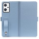 LOOF HOLD OPPO Reno7 A / Reno9 A OPG04 / CPH2523 reno7a reno 7a reno9a reno 9a 用 ケース 手帳型 カバー スマホ ケース 手帳型ケース 本革 カード収納 マグネット ベルト付き [スカイブルー]