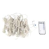 イルミネーションLEDライト 3 * 3M USB充電式 IP67防水 省エネ 屋内屋外 クリスマス ハロウィーン パーティー 装飾 ガーデンライト LED飾りライト ウオームホワイト リモコン付き(