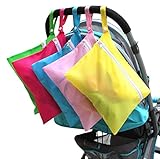 赤ちゃんのおむつバッグ汚い服保管袋掛けベビーカー防水袋 (グリーン)