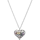 [四葉のクローバー] アミュレット ハート ネックレス 10金 ホワイトゴールド 厄除け K10 10k 2月 5月 7月 9月 10月 11月 誕生石 女性 ：Sa310