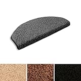 Casa Pura Shaggy階段踏み板マットスフィンクス、15ピースセット( 10 " x 26 " ) – 複数色|耐久性、ノンスリップ、保護パッド Set of 15 (10 in x 26 