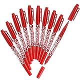 ゼブラ 油性ペン マッキーケア 極細 つめ替えタイプ 赤 10本 B-YYTS5-R