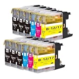 LC12 ブラザーbrother用互換インクカートリッジLC12-4PK*2+黒4本 合計12本 (LC12BK*6 LC12C LC12M LC12Y各2本) 対応機種：MFC-J6710 J5910 J6510 J960 J955 J860 J825 J810 J710 J705 DCP-J940 J925 J840 J740 J725 J540 J525