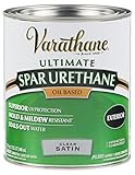 Rust-Oleum Varathane 9341H 1-Quart Classic Clear Oil Based Outdoor Spar Urethane, Satin Finish [並行輸入