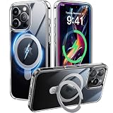 【8年間の技術結晶！4in1超万能モデル】CASEKOO iPhone 16 Pro Max 用 ケース クリア 米軍MIL規格 耐衝撃 隠しスタンド 横縦両立 最大25W充電対応 MagSafe対応 黄変防止 透明 ストラップホール付き ワイヤレス充電対応 いphone16promax 用 ケース 6.9インチ「MagicStand」(クリア)