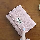 新しいマルチカラーの女性の短い財布 (ピンク)