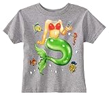 米国カスタムキッズマーメイドボディ幼児Tシャツ カラー: グレー