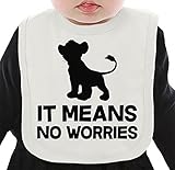 It Means No Worries Slogan ネクタイを有する有機ビブ Medium