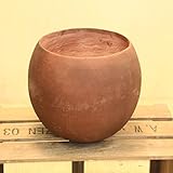 ナチュラルガーデン雑貨/鉢：スムーズグローブポット* ブラウン(GF2648)