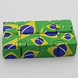 LanLan Fidget EDCキューブ無限Changingキューブトイクリエイティブ印刷折りたたみキューブ圧力削減Toys for Kids Adultグリーン