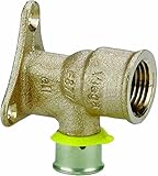 Viega 94540 PureFlow Zero Lead Bronze PEX Press Drop Ear Elbow with Female 3/4-Inch by 3/4-Inch Pres