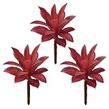 Kicode 草の葉砂漠人工植物 レアガーデン盆栽 偽 人工的な DIYの花輪クラフトフェイクフラワー 未記入 3Pcs