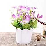 人工花ユリシミュレーション盆栽植物Potted装飾クリエイティブ One Size 555126652111