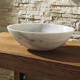 Virtu USA VST-2107-BAS Thia Vessel Sink with Guanxi White Marble [並行輸入品]