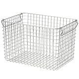 無印良品　ステンレスワイヤーバスケット５　約幅３７×奥行２６×高さ２４ｃｍ