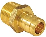 アポロ拡張pex-a 1 / 2 " PEX x 1 / 2 " MPT真鍮オスアダプタ10 pk