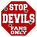 スマートブロンドDevilsファンのみメタルノベルティOctagon Stop Sign bs-278