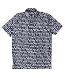 [アーノルドパーマー] ゴルフウェア ポロシャツ 半袖 メンズ タイポグラフィ総柄半袖ポロ AP220101B08 NV M