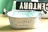 ShopXJ 多肉 植物 寄せ植え サボテン ガーデニング フラワーアレンジメント ブリキ オシャレ 下穴無 園芸用品 植木鉢 レトロ (C バスタブ)