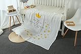 Ruichun新生児赤ちゃんWingパターン100 %コットン2レイヤMuslin Swaddle Blanket 120*110cm