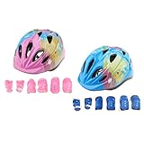 Perfk ヘルメット　子供　男の子　女の子　膝・肘・腕保護　アジャスター付き　登山　スケートボード　アイススケート　ジュニア　スノーボード　スケボー　スケート　ローラースケート　サイズ調整可能