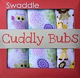 Muslin Swaddle Blankets Premium 100% Cotton by Cuddly Bubs - Best Summer Swaddling Wraps 47x47 for I