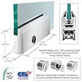 CRL Polishedステンレス9 – 1 / 2 "ドアレールTaperedの3 / 8 "ガラスをロックスタイル