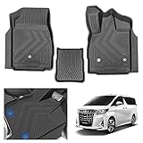 FRZCSHJS トヨタ アルファード ヴェルファイア 30系 前後期 3Dフロアマット 立体カーマット Alphard VELLFIRE GGH AGH 30W 35W型 2015-現行 カスタムマット 立体フロアマット 防水 耐汚れ TPE素材 車種専用設計 取付簡単 アクセサリー 保護パーツ 3枚セット (前席) (1列目用)