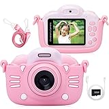 MINIBEARキッズカメラ 前後3000万画素 1080P HDトイカメラ 1200mAhのバッテリー 子供用カメラ 自撮可能 2.4イン