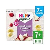 リンゴ、バナナ＆ラズベリープリン4×100グラム (Hipp Organic) (x 4) - HiPP Organic Apple, Banana & Raspberry Pudding 4 x 1