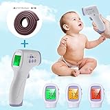 Lemonda 非接触式　体温計　赤外線　放射　耳・おでこで測定　赤ちゃん・ベビー体温計　デジタル体温計 １秒で測定　人体・ 物体の表面温度測定 測定距離:3-5cm　電池に付き　発熱アラーム機能に付